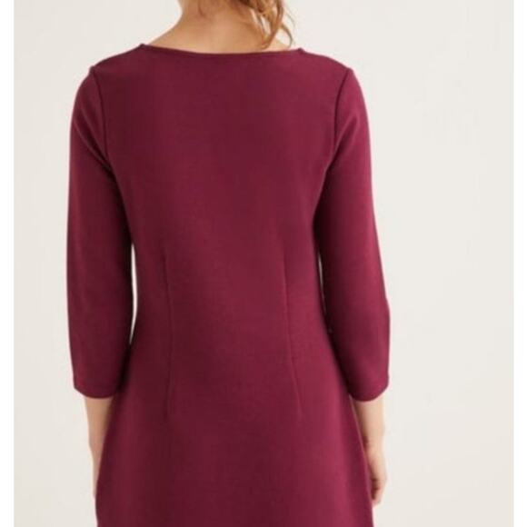 Boden Anita Ottoman Tunic Dress Burgundy Navy Women's 4 - Picture 3 of 11